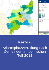 Arbeitsplatzverteilung nach Gemeinden im polnischen Teil 2015