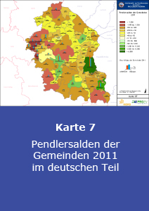 Pendlersalden der Gemeinden 2011 im deutschen Teil