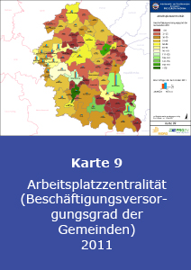 Arbeitsplatzzentralität (Beschäftigungsversorgungsgrad der Gemeinden) 2011
