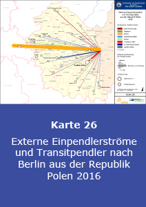 Externe Einpendlerströme und Transitpendler nach Berlin aus der Republik Polen 2016