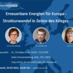 Europa kontrovers – Erneuerbare Energien für Europa – Strukturwandel in Zeiten des Krieges