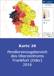 Pendlereinzugsbereich des Oberzentrums Frankfurt (Oder) 2016