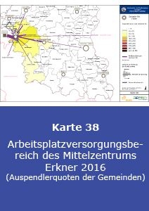 Arbeitsplatzversorgungsbereich des Mittelzentrums Erkner 2016