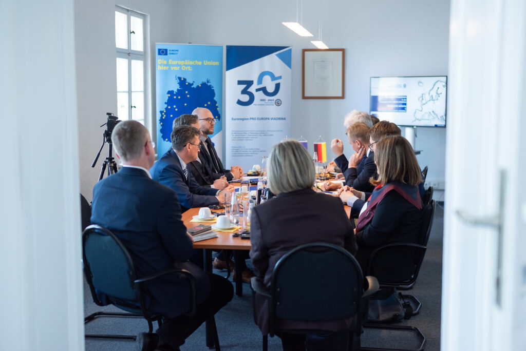 Besuch EU-Kommissar Piotr Serafin in der Euroregion PRO EUROPA VIADRINA | Frankfurt (Oder) 23.04.2026