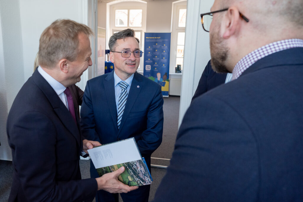 Besuch EU-Kommissar Piotr Serafin in der Euroregion PRO EUROPA VIADRINA | Frankfurt (Oder) 23.04.2026