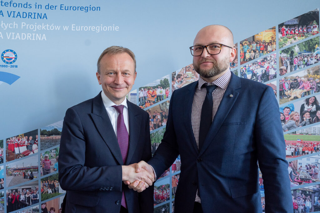 Besuch EU-Kommissar Piotr Serafin in der Euroregion PRO EUROPA VIADRINA | Frankfurt (Oder) 23.04.2026