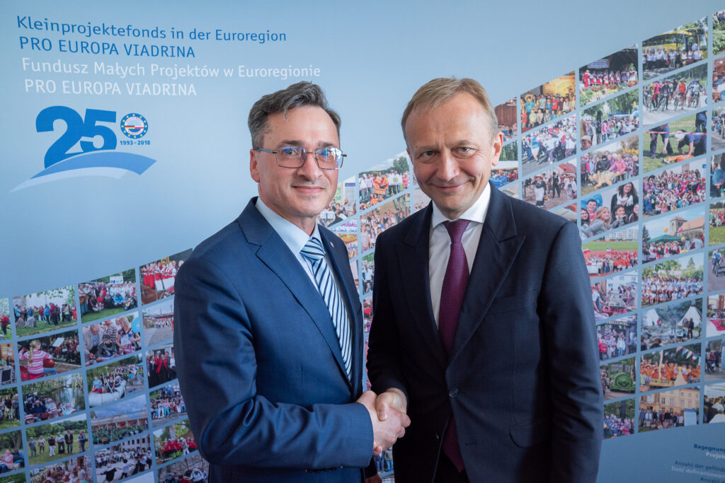 Besuch EU-Kommissar Piotr Serafin in der Euroregion PRO EUROPA VIADRINA | Frankfurt (Oder) 23.04.2026